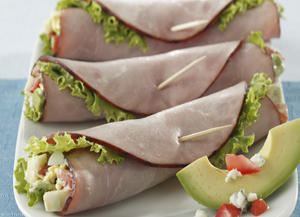 Cobb Salad Ham Roll-Ups