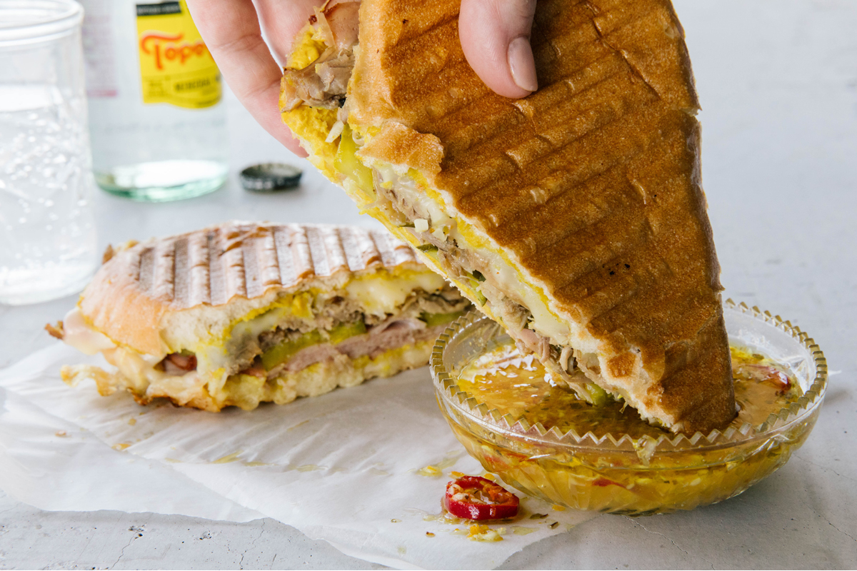 Cuban Slow-Cooked Pork Shoulder Butt Sandwich