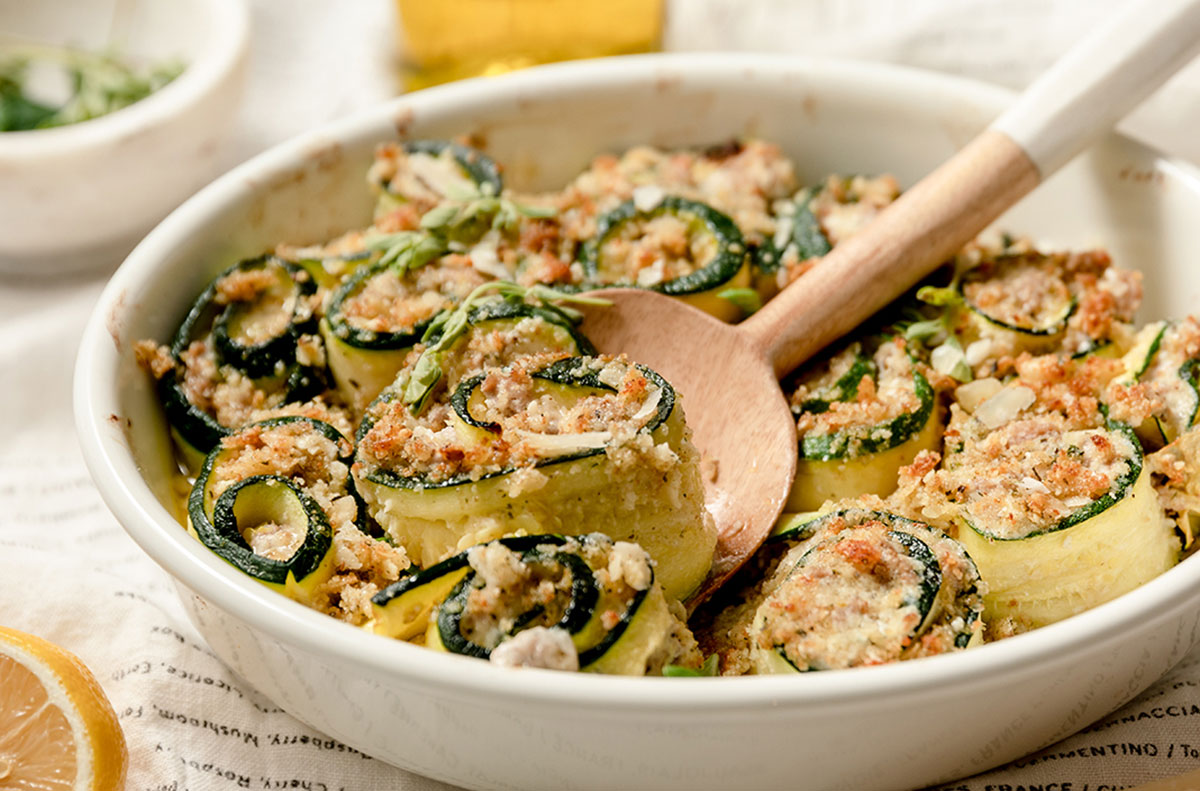 Lemon Ricotta Zucchini Roll-Ups