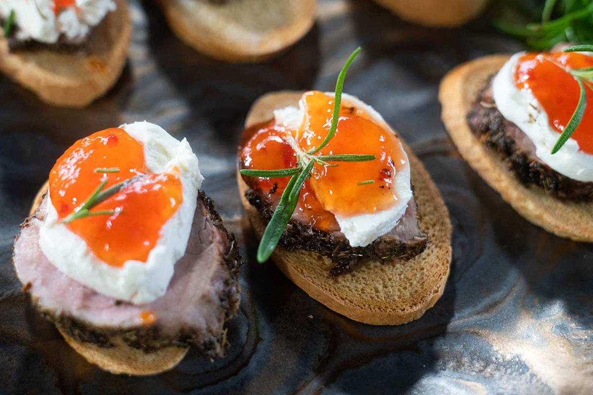 Herbed Pork Tenderloin Crostini
