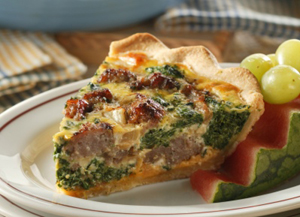 Sausage-Spinach Quiche