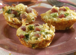 Ham and Noodle Tarts