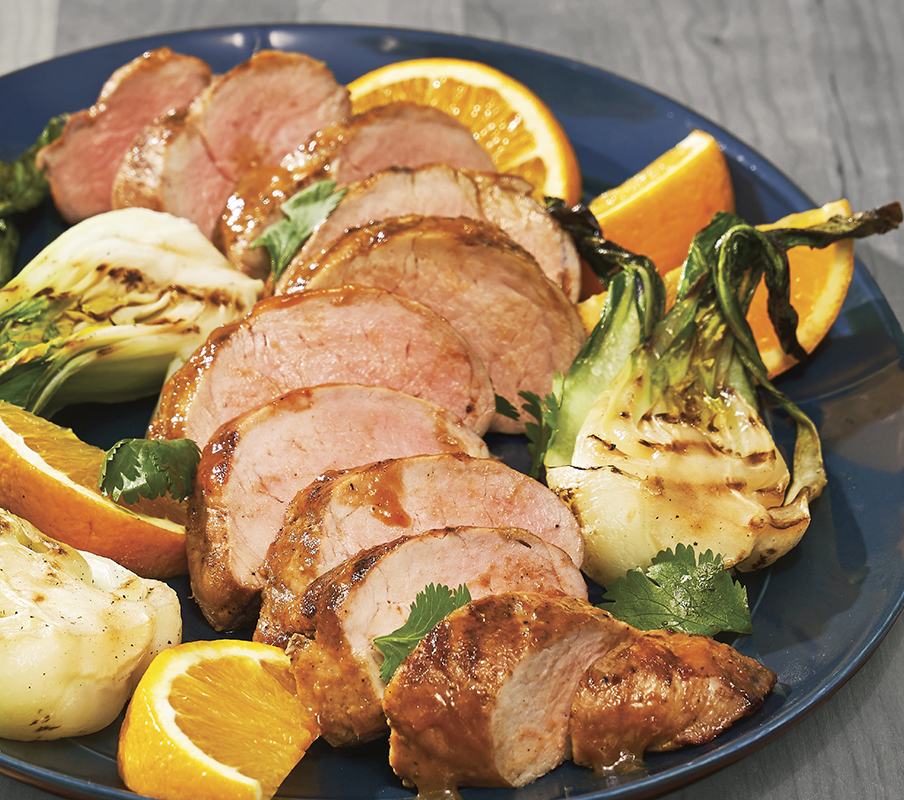 Pork Tenderloin with Honey Spiced Mango Sauce