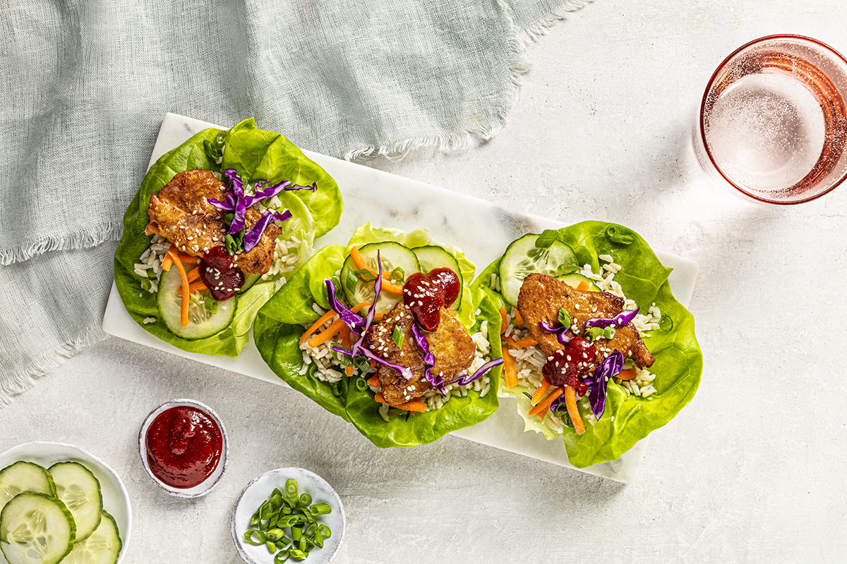 Air Fryer Korean Pork Lettuce Wraps