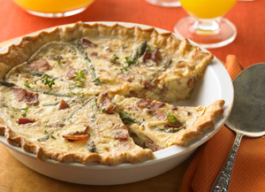 Ham, Bacon, and Carmelized Onion Tart