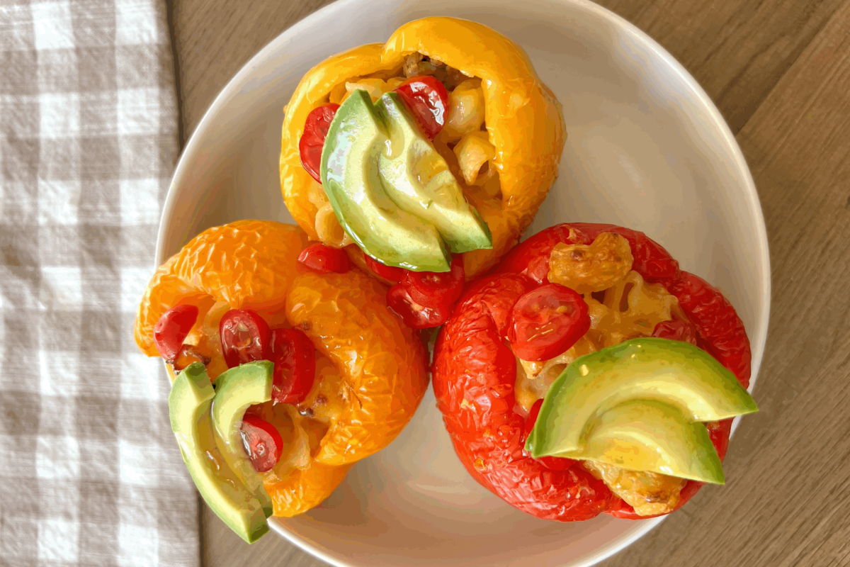Pulled Pork and Mac & Cheese Stuffed Peppers