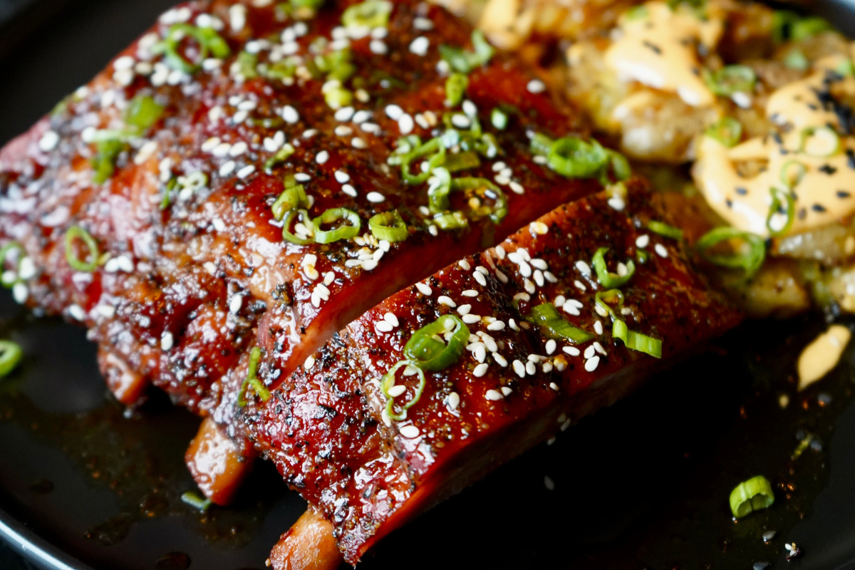 Japanese-Style BBQ Ribs with Smashed Potatoes
