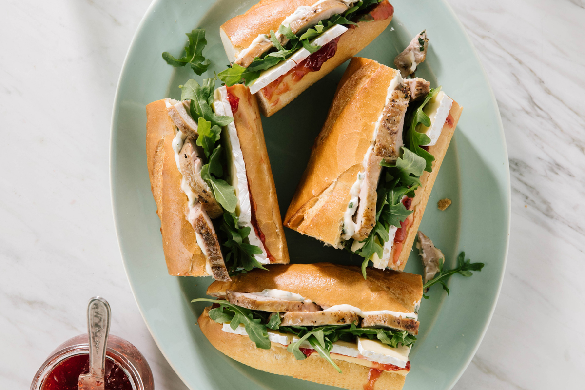 Strawberry Basil Roasted Pork Tenderloin Sandwich