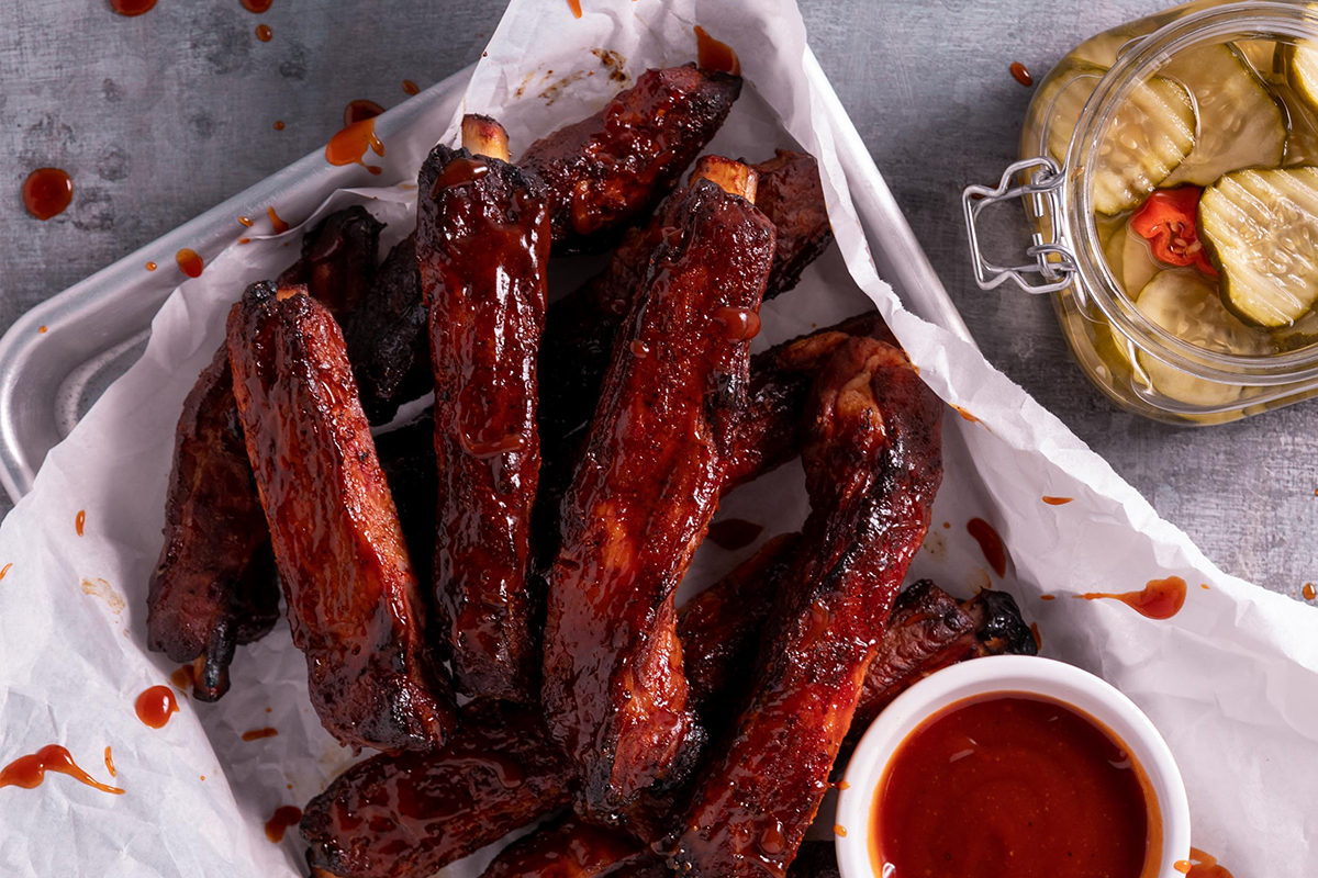 Pickle-brined Smoked Pork Rib Wings