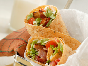 Bacon Lettuce and Tomato Wraps