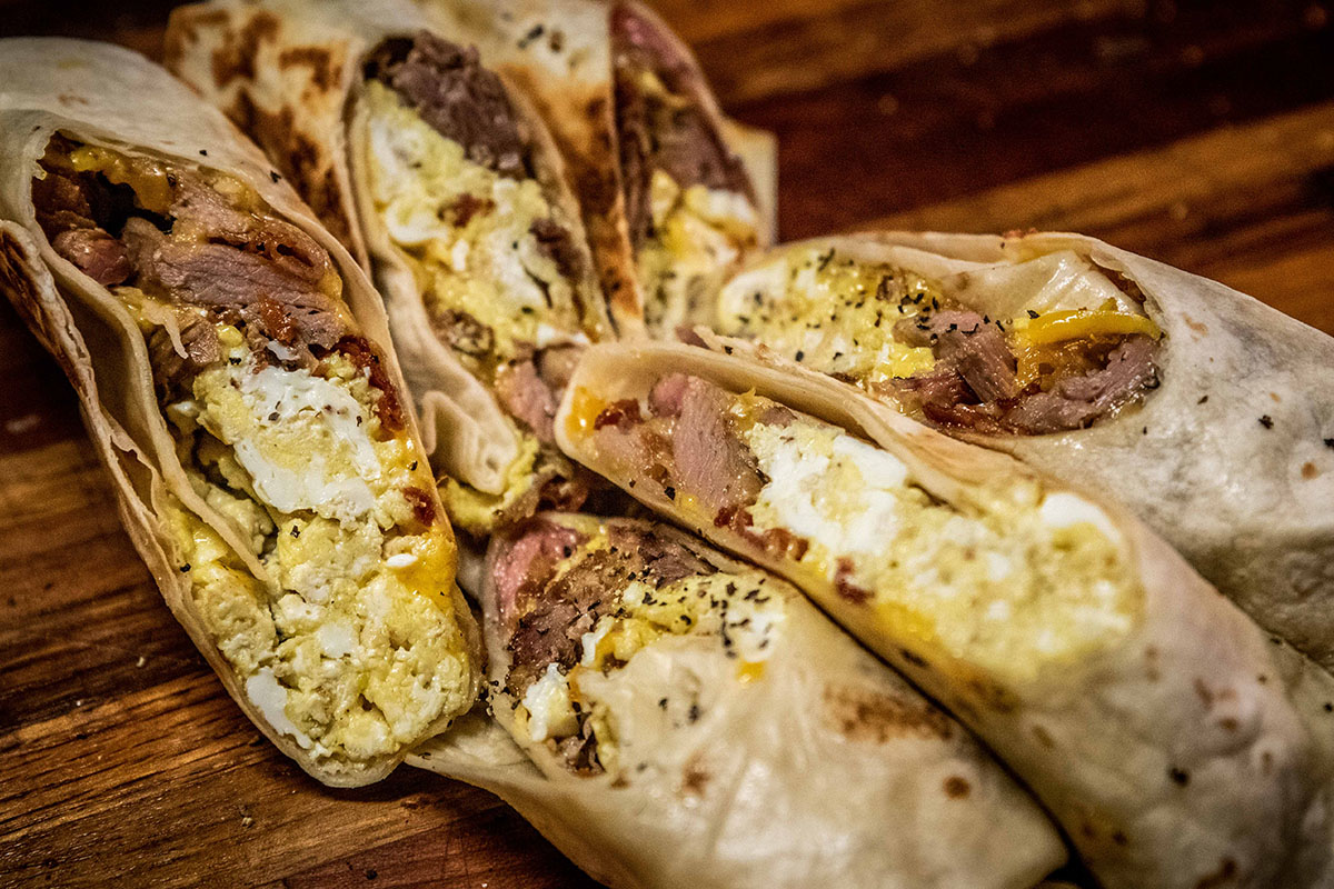 Shredded Pork Breakfast Tacos