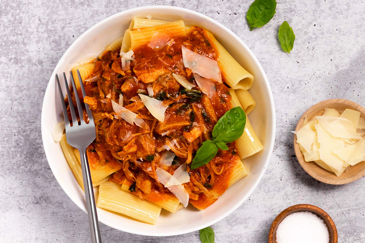 Pork Ragu with Paccheri Pasta