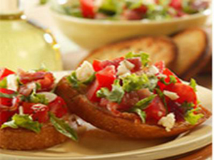 Bacon Lettuce and Tomato Bruschetta