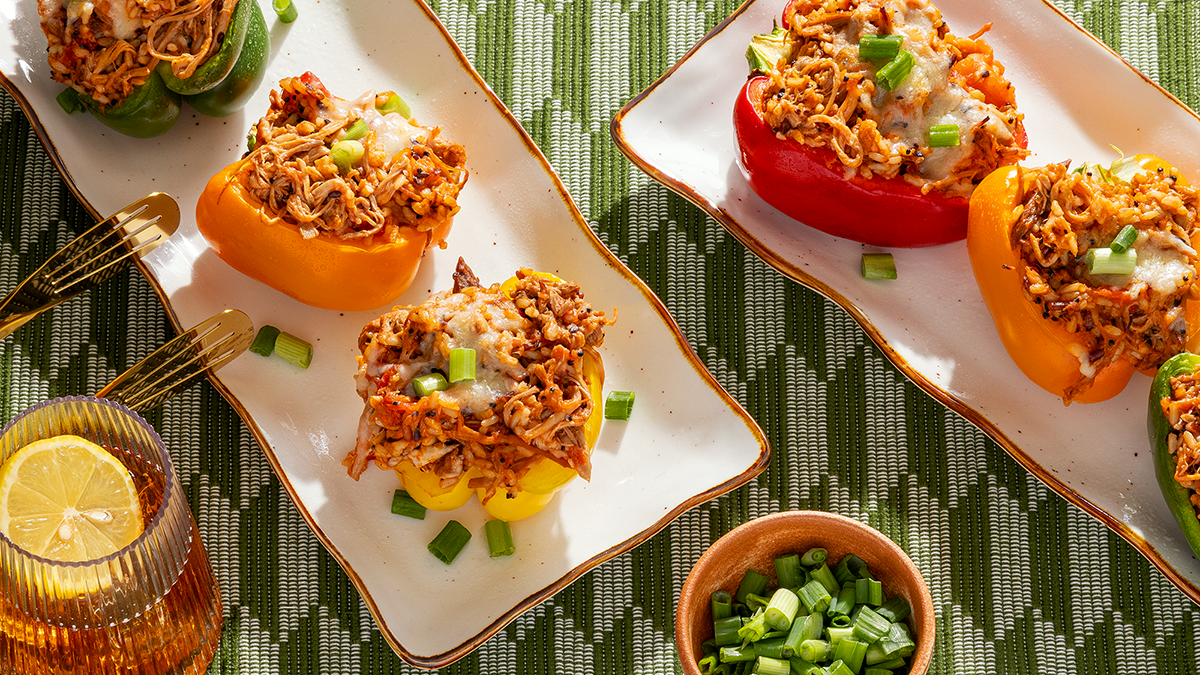 Pulled Pork Stuffed Peppers
