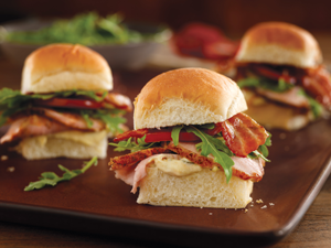 Spice Rubbed Pork Loin BLT Sliders with Dijon Remoulade