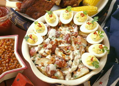 Stars and Stripes Spud Salad
